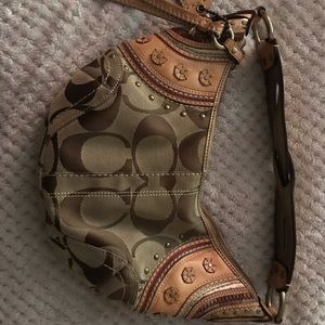 Very rare vintage coach mini hobo